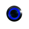 Push-button 16mm vandalism-proof nickel black - lighting led blue