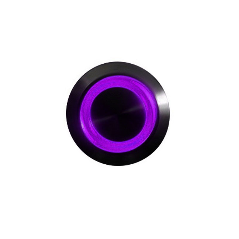 Push-button 16mm vandalism-proof nickel black - lighting led purple
