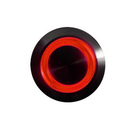 Push-button 16mm vandalism-proof nickel black - lighting led red