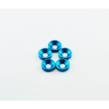 M3 ANODIZED COUNTERSUNK WASHERS BLUE